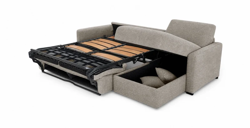 PASSY - Canapé d'angle convertible 6 places - Velours