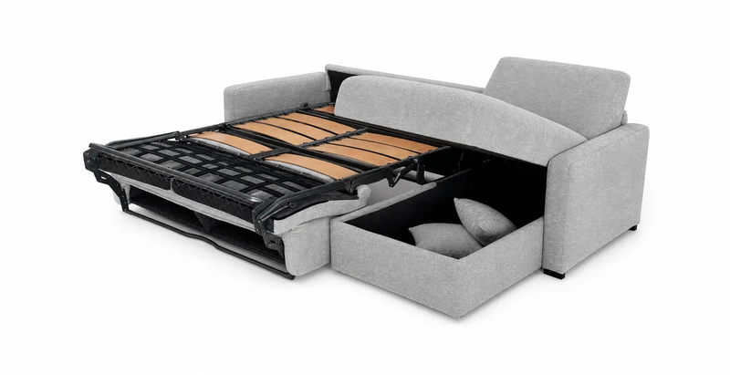 PASSY - Canapé d'angle convertible 6 places - Velours