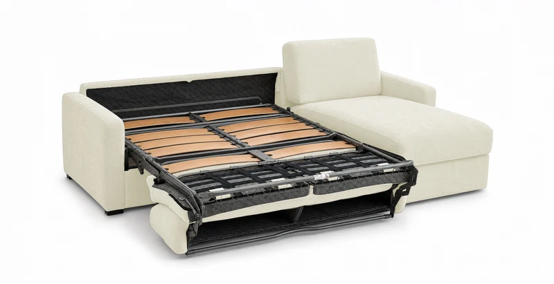 PASSY - Canapé d'angle convertible 6 places - Velours