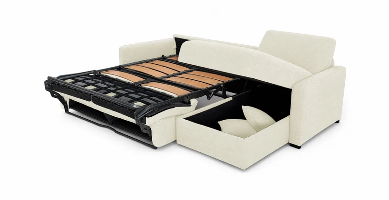 PASSY - Canapé d'angle convertible 6 places - Velours