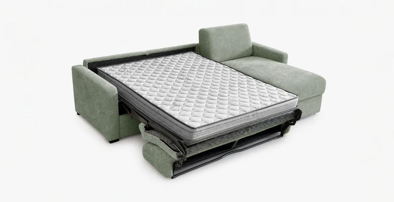 PASSY - Canapé d'angle convertible 4 places - Velours