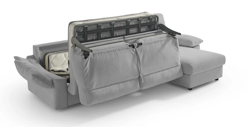 RODEZ - Canapé d'angle convertible 5 places - Velours
