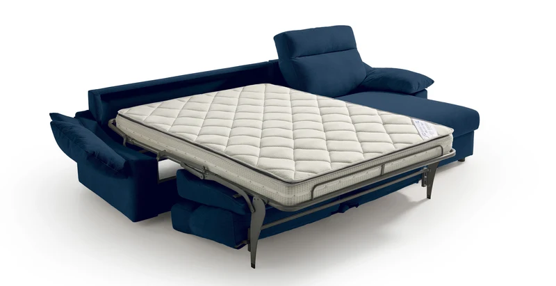 RODEZ - Canapé d'angle convertible 5 places - Velours