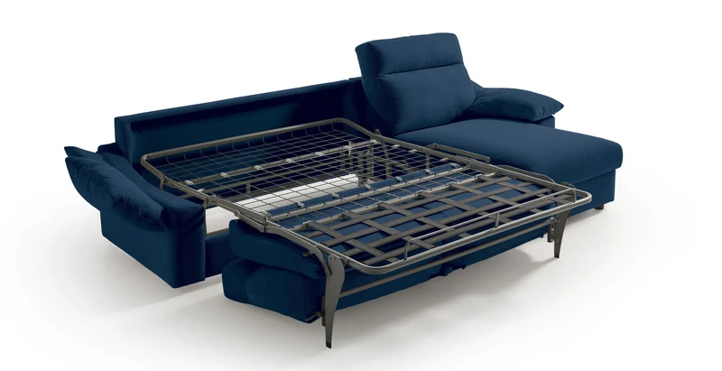 RODEZ - Canapé d'angle convertible 5 places - Velours