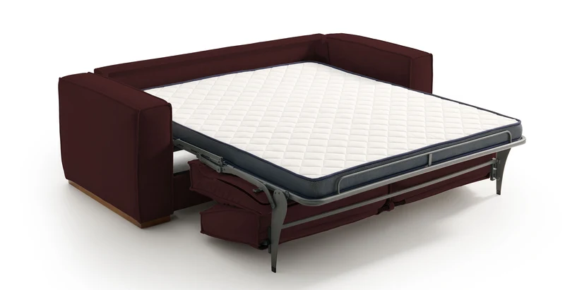 BALDO - Canapé convertible 3 places - Velours texturé