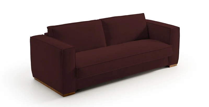 BALDO - Canapé convertible 3 places - Velours texturé