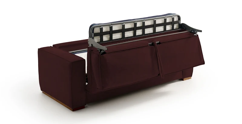BALDO - Canapé convertible 3 places - Velours texturé