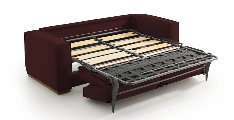 BALDO - Canapé convertible 3 places - Velours texturé