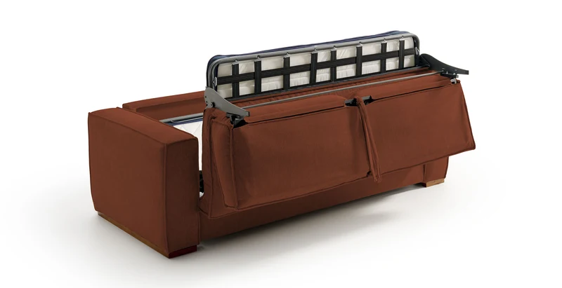 BALDO - Canapé convertible 3 places - Velours texturé