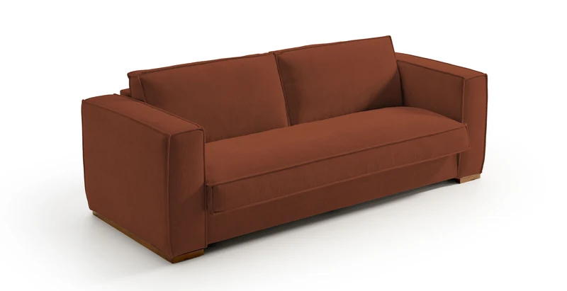 BALDO - Canapé convertible 3 places - Velours texturé
