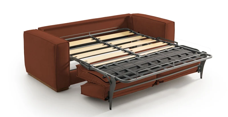 BALDO - Canapé convertible 3 places - Velours texturé
