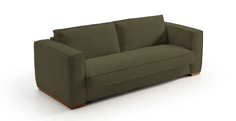 BALDO - Canapé convertible 3 places - Velours texturé