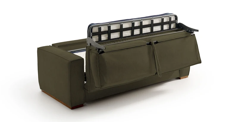 BALDO - Canapé convertible 3 places - Velours texturé