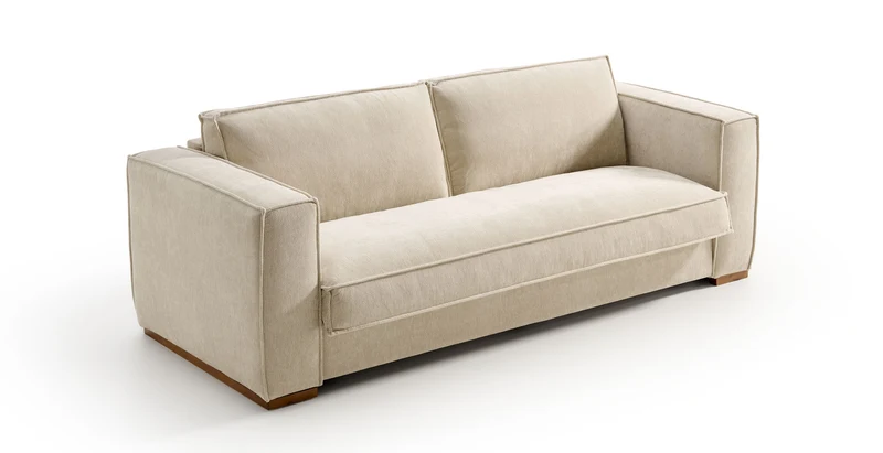 BALDO - Canapé convertible 3 places - Velours texturé