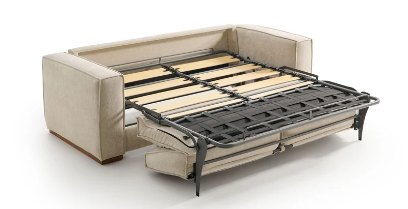 BALDO - Canapé convertible 3 places - Velours texturé