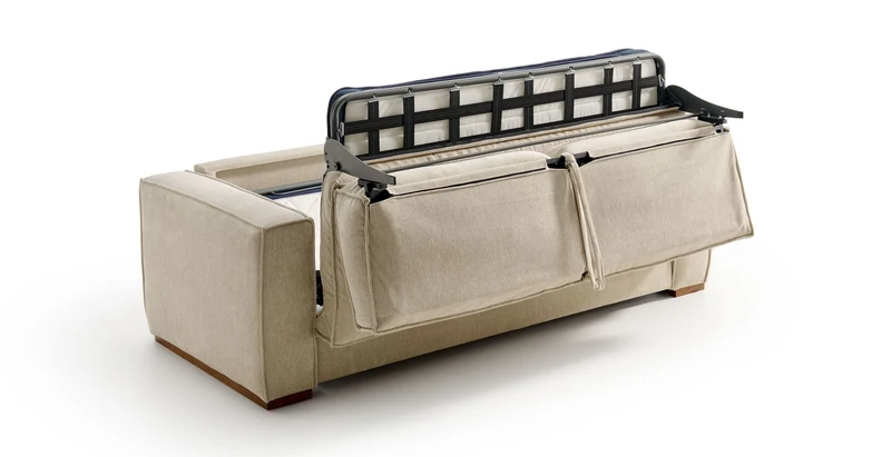 BALDO - Canapé convertible 3 places - Velours texturé