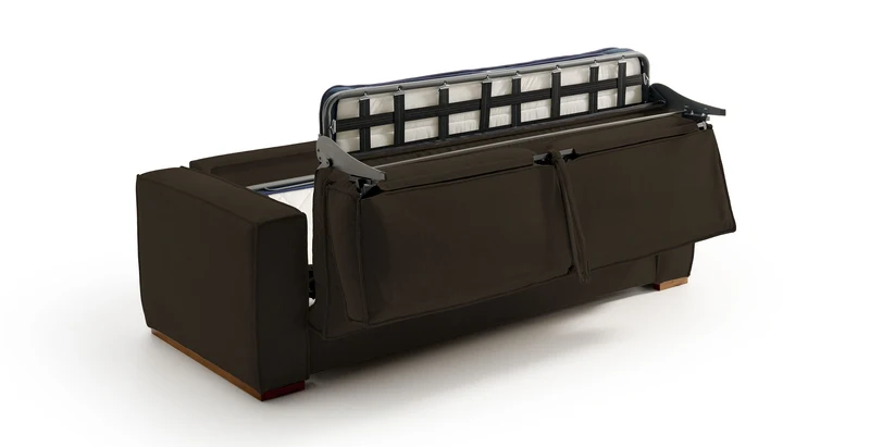 BALDO - Canapé convertible 3 places - Velours texturé