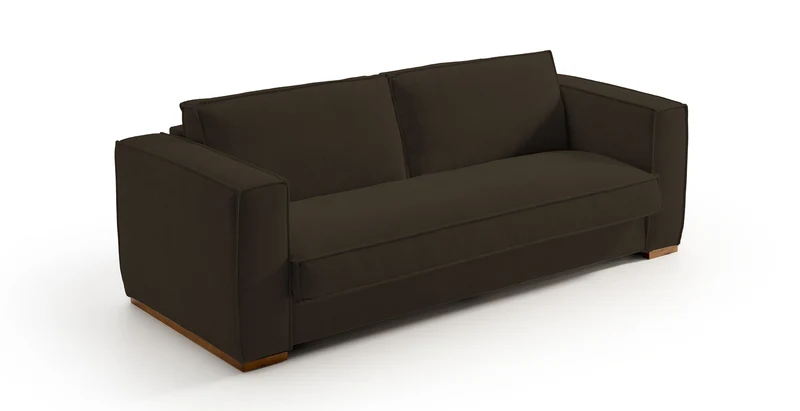 BALDO - Canapé convertible 3 places - Velours texturé