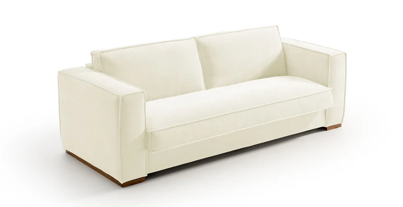 BALDO - Canapé convertible 3 places - Velours texturé