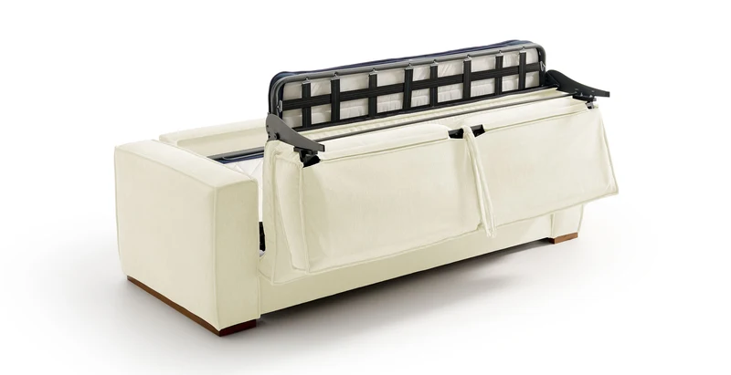 BALDO - Canapé convertible 3 places - Velours texturé