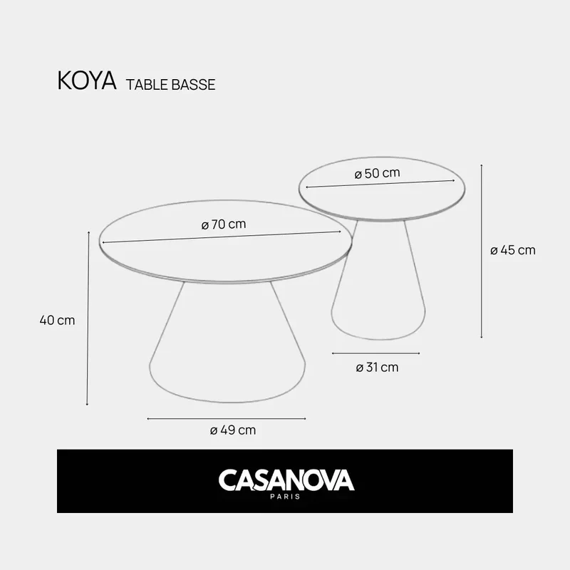 DUO KOYA - TABLE BASSE