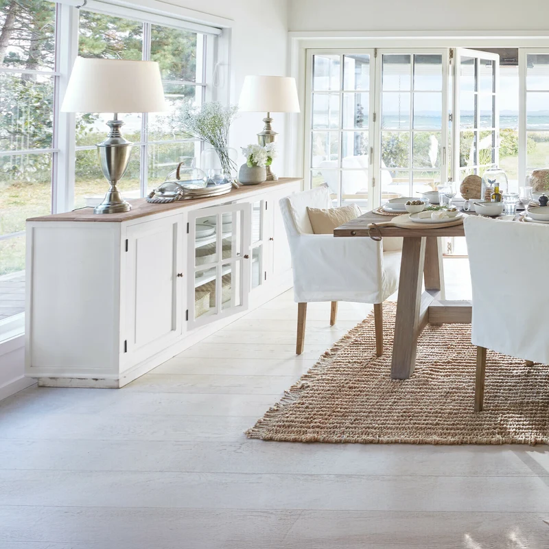 Commode LOBERON Kostan en bois massif blanc