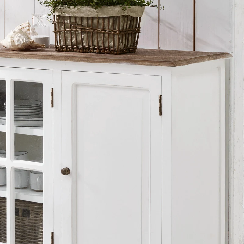 Commode LOBERON Kostan en bois massif blanc