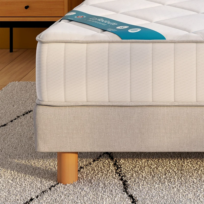 Matelas latex, 3 zones, soutien mi-ferme, accueil tonique