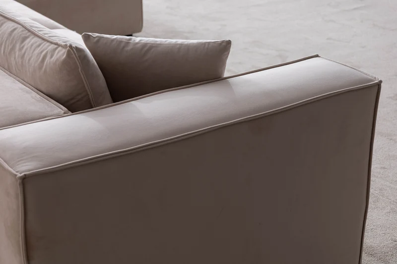 Canapé ELEGANCE Velours Modulable 3+1 Pouf