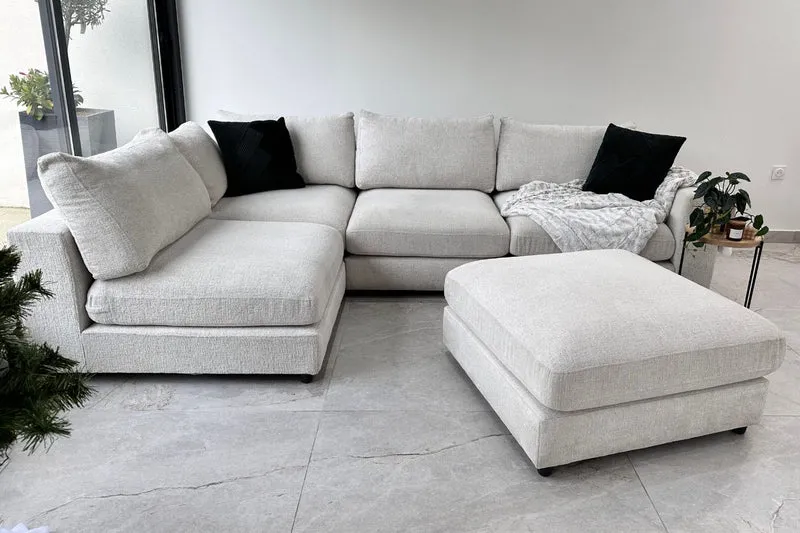 Canapé JULIA Modulable Chenille 4+1 Pouf