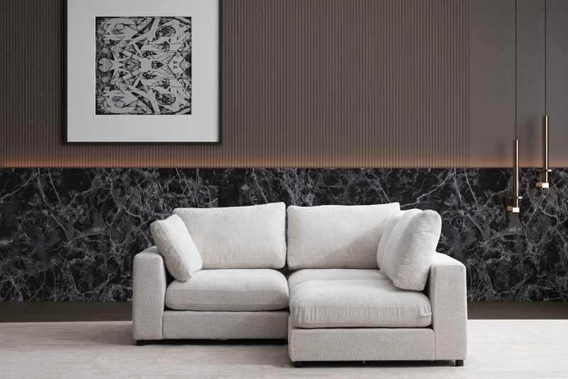 Canapé JULIA Modulable Chenille 3+1 Pouf