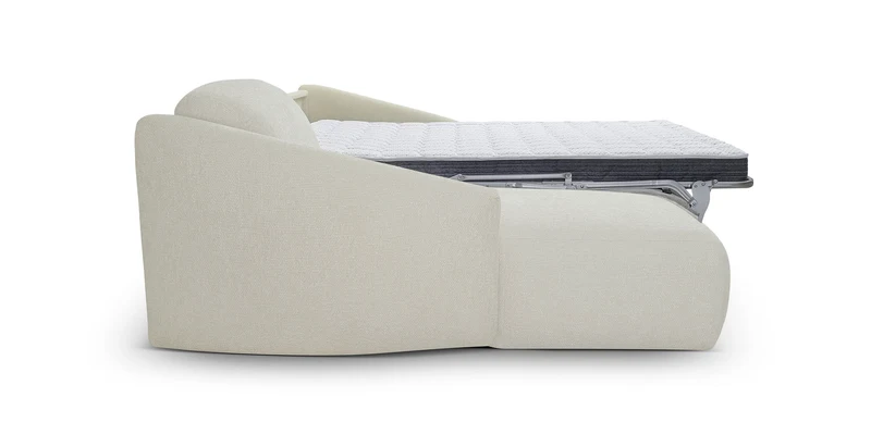 MOUGINS - Canapé d'angle convertible 5 places - Gauche - Velours chenille