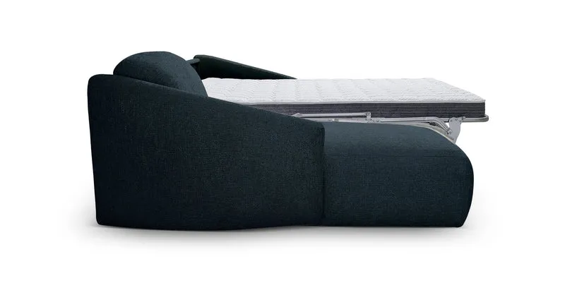 MOUGINS - Canapé d'angle convertible 5 places - Gauche - Velours chenille