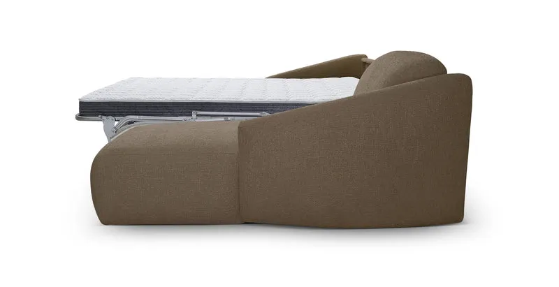 MOUGINS - Canapé d'angle convertible 5 places - Droite - Velours chenille
