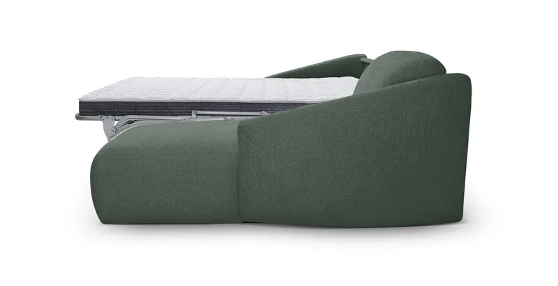 MOUGINS - Canapé d'angle convertible 5 places - Droite - Velours chenille