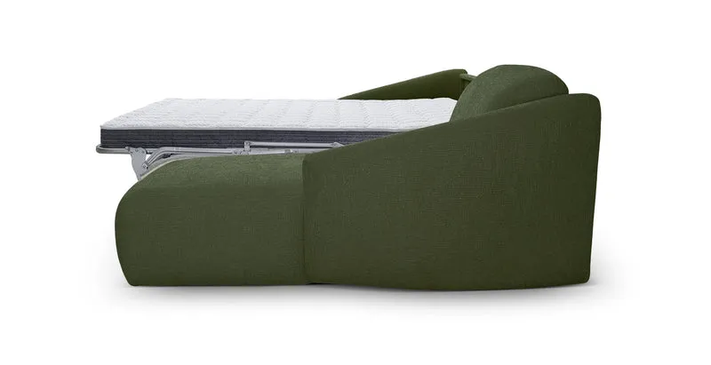 MOUGINS - Canapé d'angle convertible 5 places - Droite - Velours chenille