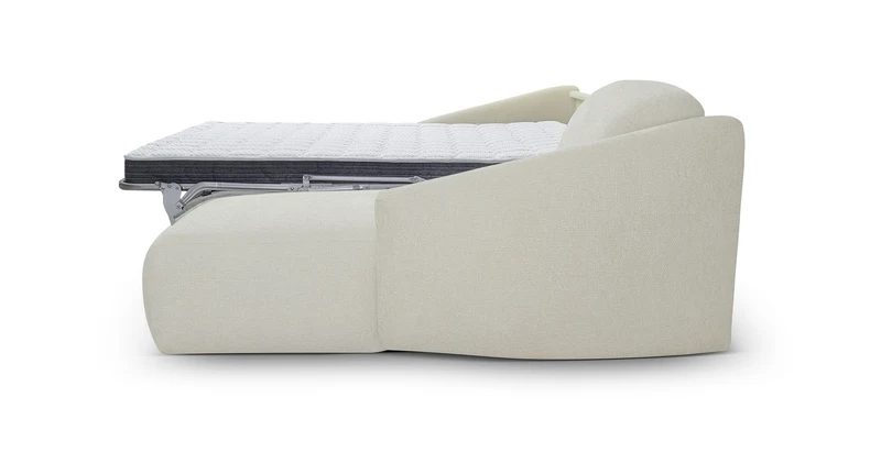 MOUGINS - Canapé d'angle convertible 5 places - Droite - Velours chenille