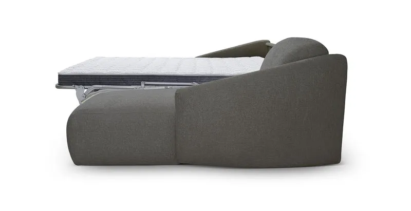 MOUGINS - Canapé d'angle convertible 5 places - Droite - Velours chenille