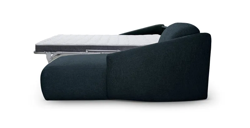 MOUGINS - Canapé d'angle convertible 5 places - Droite - Velours chenille