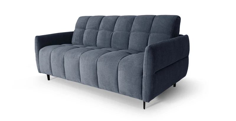 DOMINO Canapé convertible 4 places - Couchage 160 - Velours texturé