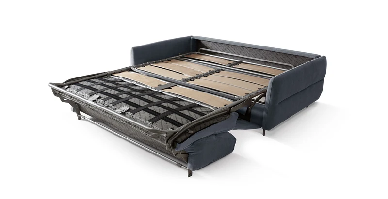 DOMINO Canapé convertible 4 places - Couchage 160 - Velours texturé