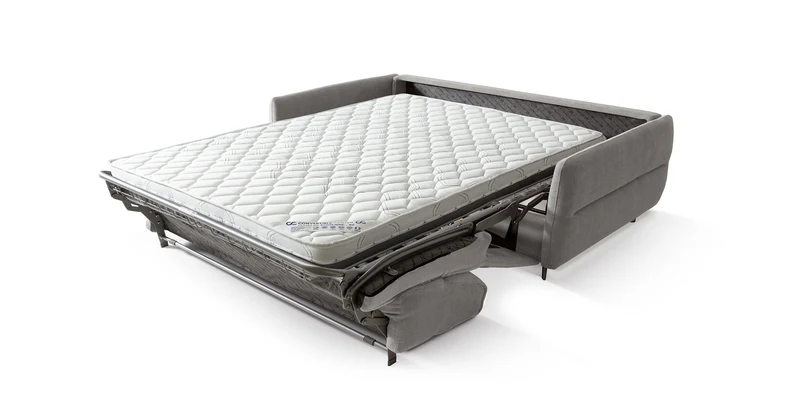 DOMINO Canapé convertible 4 places - Couchage 160 - Velours texturé