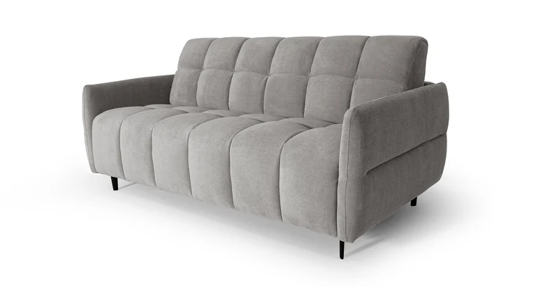 DOMINO Canapé convertible 4 places - Couchage 160 - Velours texturé