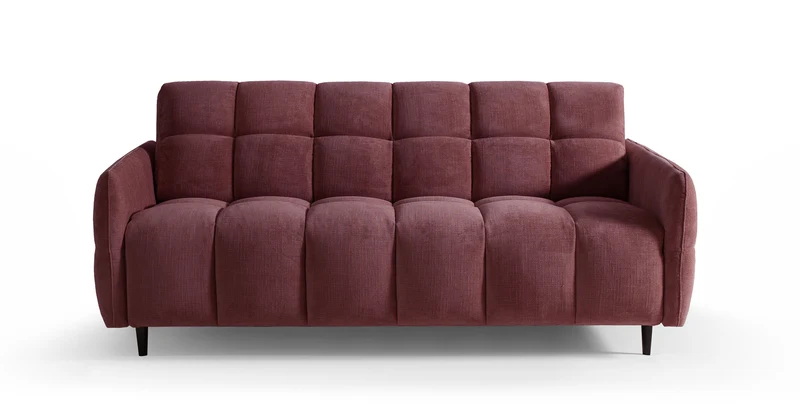 DOMINO Canapé convertible 4 places - Couchage 160 - Velours texturé