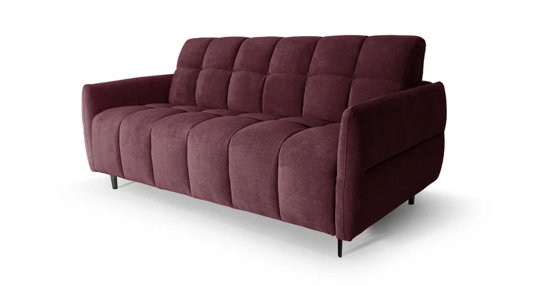 DOMINO Canapé convertible 4 places - Couchage 160 - Velours texturé