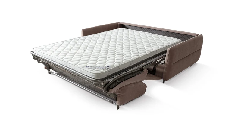 DOMINO Canapé convertible 4 places - Couchage 160 - Velours texturé