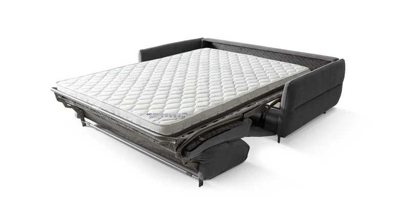 DOMINO Canapé convertible 4 places - Couchage 160 - Velours texturé