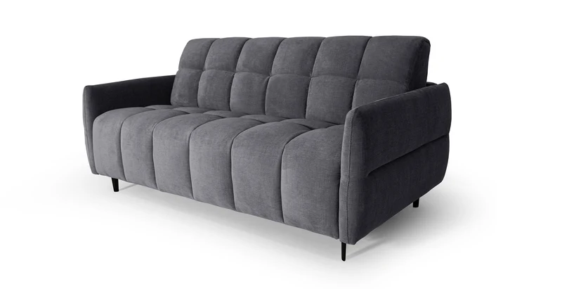 DOMINO Canapé convertible 4 places - Couchage 160 - Velours texturé