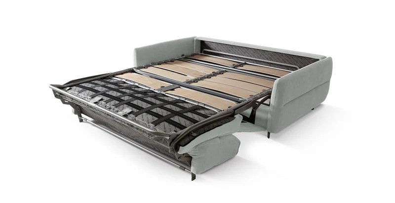 DOMINO Canapé convertible 4 places - Couchage 160 - Velours texturé