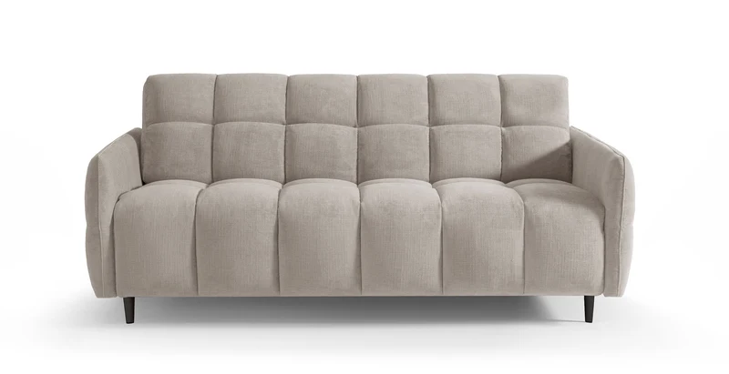 DOMINO Canapé convertible 4 places - Couchage 160 - Velours texturé